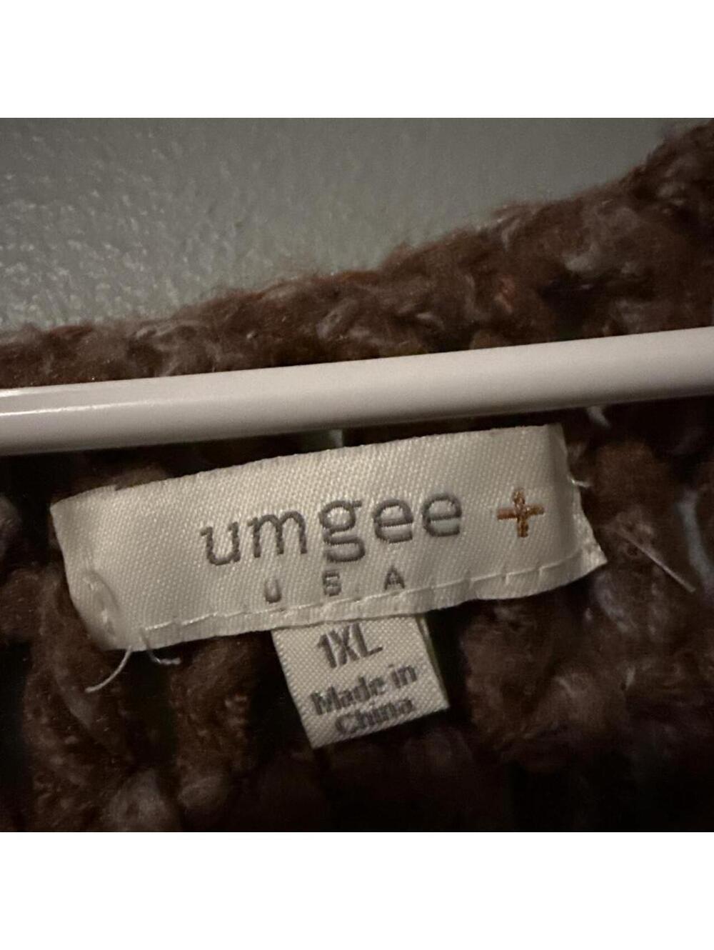 Umgee USA Multicolor Open-Knit Crochet Colorblock Sweater Tunic size 1XL - Picture 6 of 7